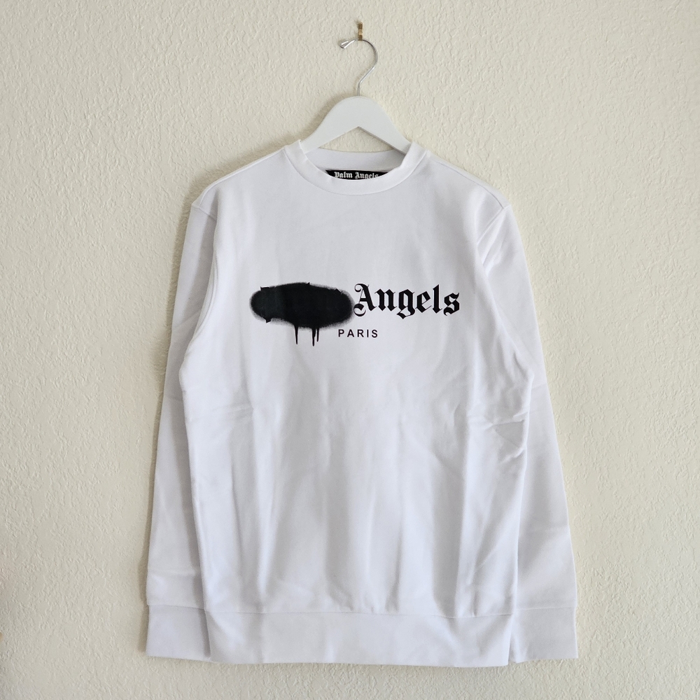 Palm Angels Sprayed On Paris Sweatshirt XS